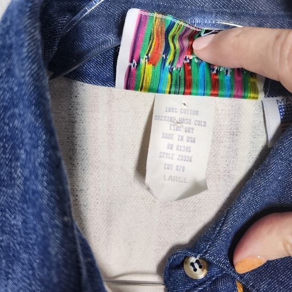 ON THE VERGE VINTAGE WESTERN DENIM SHIRT - Picture 9 of 11